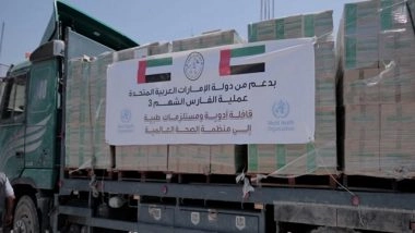 World News | UAE Delivers 65 Tonnes of Medical Supplies to Gaza in Cooperation with WHO