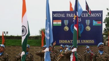 World News | Indian Peacekeepers Honoured with UN Medals for Protecting Civilians in South Sudan