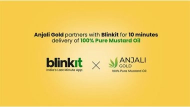 Business News | Anjali Gold Partners with Blinkit to Enable Direct-to-Consumer Delivery of 100% Pure Mustard Oil