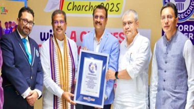 India News | PM Modi's 'Pariksha Pe Charcha 2025' Conferred with Guinness World Record for Most Registrations in One Month