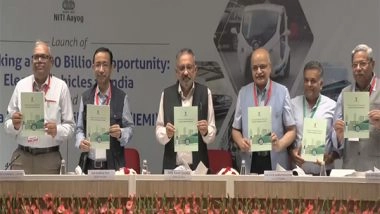 Business News | Adoption of EV in India Slower Than Leading Countries Like US, EU, China: NITI Aayog Report