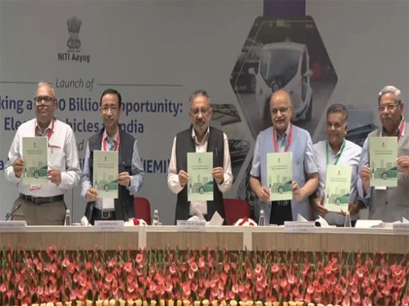 Business News | Adoption of EV in India Slower Than Leading Countries Like US, EU, China: NITI Aayog Report