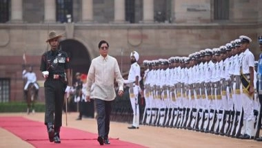 World News | Philippines President Greeted at Rashtrapati Bhavan Forecourt by Murmu, PM Modi