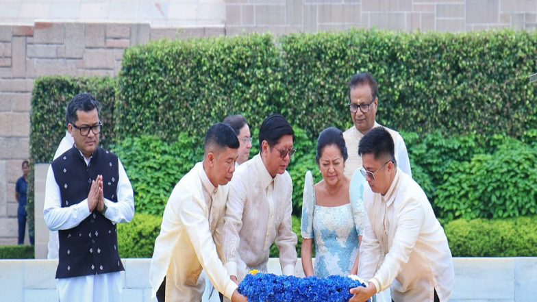World News | Philippines President Pays Tribute to Mahatma Gandhi at Raj Ghat