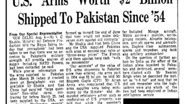 India News |  Indian Army Recalls Details of $2 Billion US-Pak Arms Deal Before 1971 War