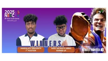 Sports News | Mandalapu Sreesanth Dominates Street Fighter 6 Finale, Secures Main Player Spot for 3rd Asian Youth Games