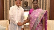 India News | Droupadi Murmu Welcomes Philippines President Marcos at Rashtrapati Bhavan, Hosts Banquet in His Honour
