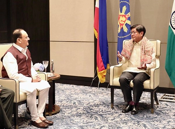 World News | JP Nadda Meets Philippines President Marcos in Delhi as Part of 'Know BJP' Initiative