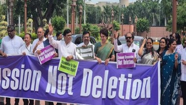 India News | INDIA Bloc MPs Protest in Parliament Against Bihar Voter Roll Revision