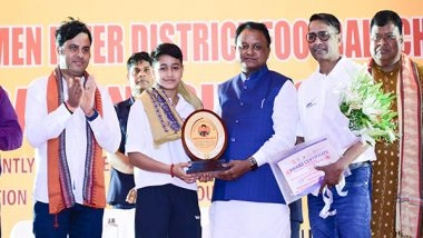 Business News | Odisha CM Honours Jindal Sports Hostel Athlete Sweta Rani for Bronze at Asian Wushu Championship