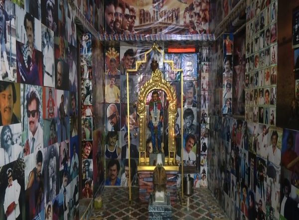 Entertainment News | Rajinikanth Completes 50 Years in Cinema, Fan Adorns Rajini Temple with Actor's Photos, Movie Posters in Madurai