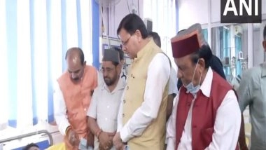 India News | Uttarakhand CM Dhami Visits Hospital to Meet Disaster Victims