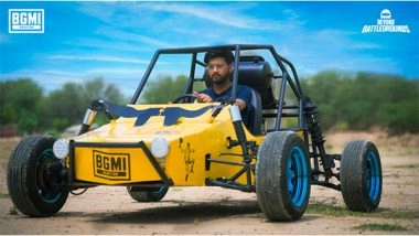 Business News | A Railway Technician Builds a 'Real-Life BGMI Buggy' from Scratch Atop the Roof of His Home in Rajasthan