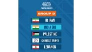 Sports News | India Drawn with Iran, Palestine, Chinese Taipei, Lebanon in AFC U17 Asian Cup 2026 Qualifiers