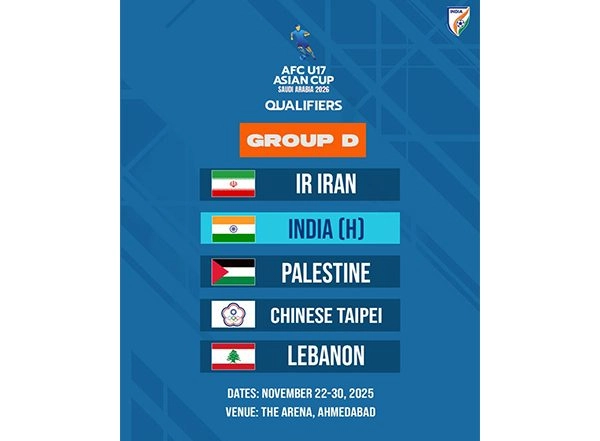 Sports News | India Drawn with Iran, Palestine, Chinese Taipei, Lebanon in AFC U17 Asian Cup 2026 Qualifiers