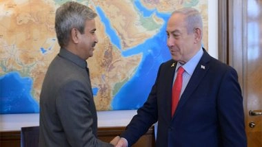 World News |   Israeli PM Benjamin Netanyahu Meets Ambassador JP Singh; Discuss Security, Economic Cooperation