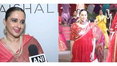 Entertainment News | Radhikaraje Gaekwad Stuns in Century-old Paithani Sari at 'Naad' Couture Showcase