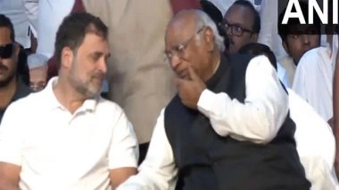 India News | Rahul Gandhi, Mallikarjun Kharge Arrive at 'Vote Adhikaar Rally' in Bengaluru
