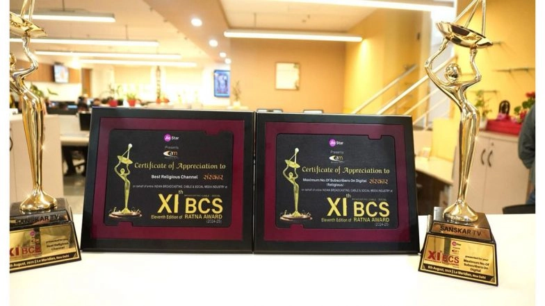 Entertainment News | Sanskar TV Wins Best Religious Channel at BCS Ratna Awards 2025