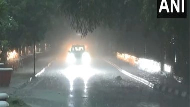 India News | Delhi Experiences Heavy Rainfall, Waterlogging at Several Places