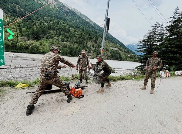 India News | Army Restores Communication, Repairs Bridges in Flood-hit Harsil Under 'Operation Dharali'