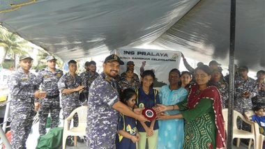 India News | INS Pralaya Celebrates Raksha Bandhan with Specially-abled Girls