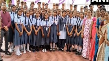 India News | Chhattisgarh: Women, Girl Students Celebrate Raksha Bandhan with CRPF Jawans in Sukma