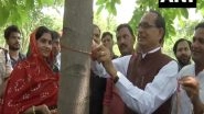 India News | Union Minister Shivraj Singh Chouhan Celebrates Raksha Bandhan; Ties Rakhi to Tree