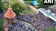 India News | Tamil Nadu: Thousands of Devotees Throng Kallalagar Temple in Madurai for Famous Chariot Festival