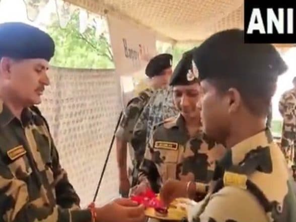 India News | BSF Jawans Celebrated Raksha Bandhan at India-Pakistan International Border