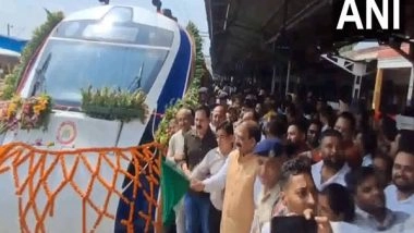 India News | Vande Bharat Express Enroute Amritsar from Mata Vaishno Devi Katra Reaches Destination After PM Modi Flags off Train