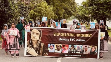 World News | Pakistan: Baloch Families Continue with Protest for 26th Day Demanding Release of BYC Leaders