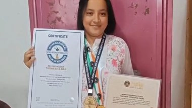 India News | Tripura: Tarnesha Das Enters International Book of Records by Writing Ram 36 Times on Jackfruit Seed