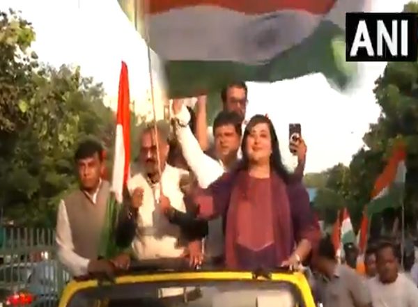 India News | Delhi: BJP MP Bansuri Swaraj Participates in 'Tiranga Yatra' Along with MLA Anil Sharma
