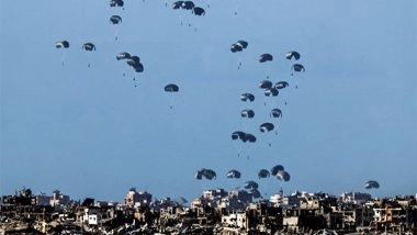 World News | IDF Says Seven Countries Coordinate Humanitarian Airdrop for Gaza Residents