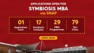 Business News | Symbiosis MBA Admissions Now Open Via SNAP Test 2025