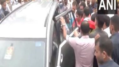 India News | TMC MP Mitali Bagh Faints During March to EC, Rahul Gandhi Provides Assistance