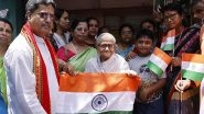 India News | Tripura CM Manik Saha Distributes National Flags as Part of 'Har Ghar Tiranga' Campaign