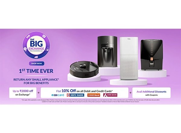 Business News | Eureka Forbes Ltd. Launches The Big Exchange, India's First-ever Cross-category Online Appliance Exchange Program