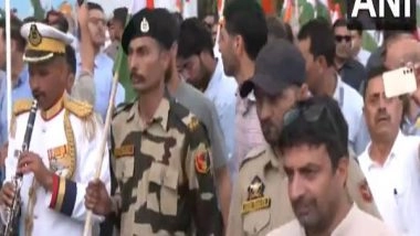 India News | JK CM Omar Abdullah, LG Manoj Sinha Join Tiranga Yatra at Dal Lake