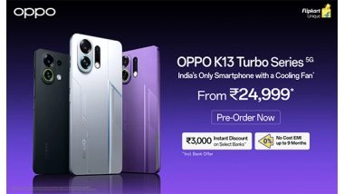 Business News | OPPO Launches India's Only Smartphones with a Cooling Fan - OPPO K13 Turbo Pro 5G and OPPO K13 Turbo 5G