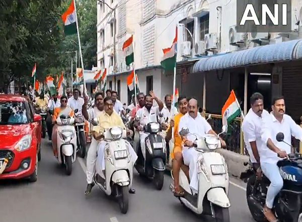 India News | BJP's Puducherry Unit Holds Tiranga Bike Rally Ahead of Independence Day