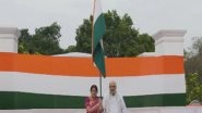 India News | Har Ghar Tiranga Campaign: Union Home Minister Amit Hoists Indian Flag at His Residence in New Delhi