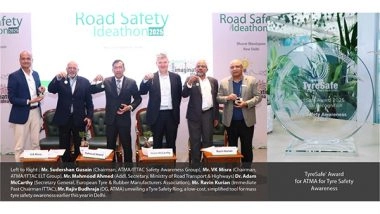 Business News | ATMA Receives International Honour for Tyre Safety Awareness