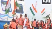India News | MP CM Mohan Yadav Participates in 'Nauka Tiranga Yatra' at Bhopal's Boat Club