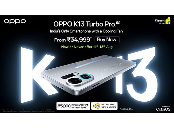 Business News | OPPO K13 Turbo Pro 5G: India's Only Smartphone with a Cooling Fan Goes Live on Sale from Tomorrow