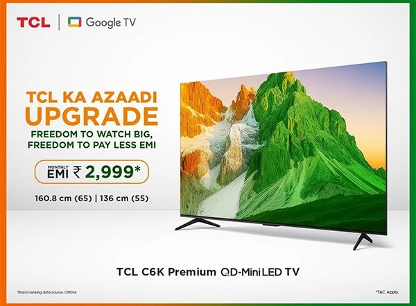 Business News | TCL Celebrates Independence Day with Special EMI Offers on Its Premium QD Mini LED and QLED TVs