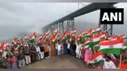 India News | J-K: Local Residents in Reasi Hold Tiranga Rally Near Chenab Bridge