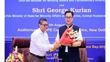 India News | Union Minister Kiren Rijiju Interacts with Special Guests of Independence Day 2025 Program