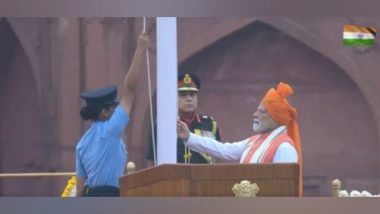 Entertainment News | PM Modi Opts for Saffron Turban with Tri-coloured Stole on 79th Independence Day